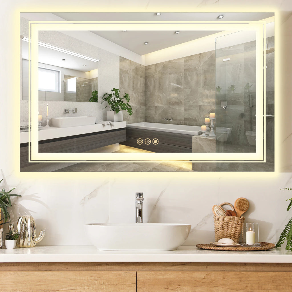 Halo LED Lighted Bathroom Mirror