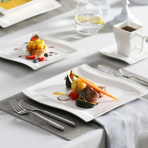 MALACASA Flora White Porcelain Dinnerware Set – 30/60 Pieces