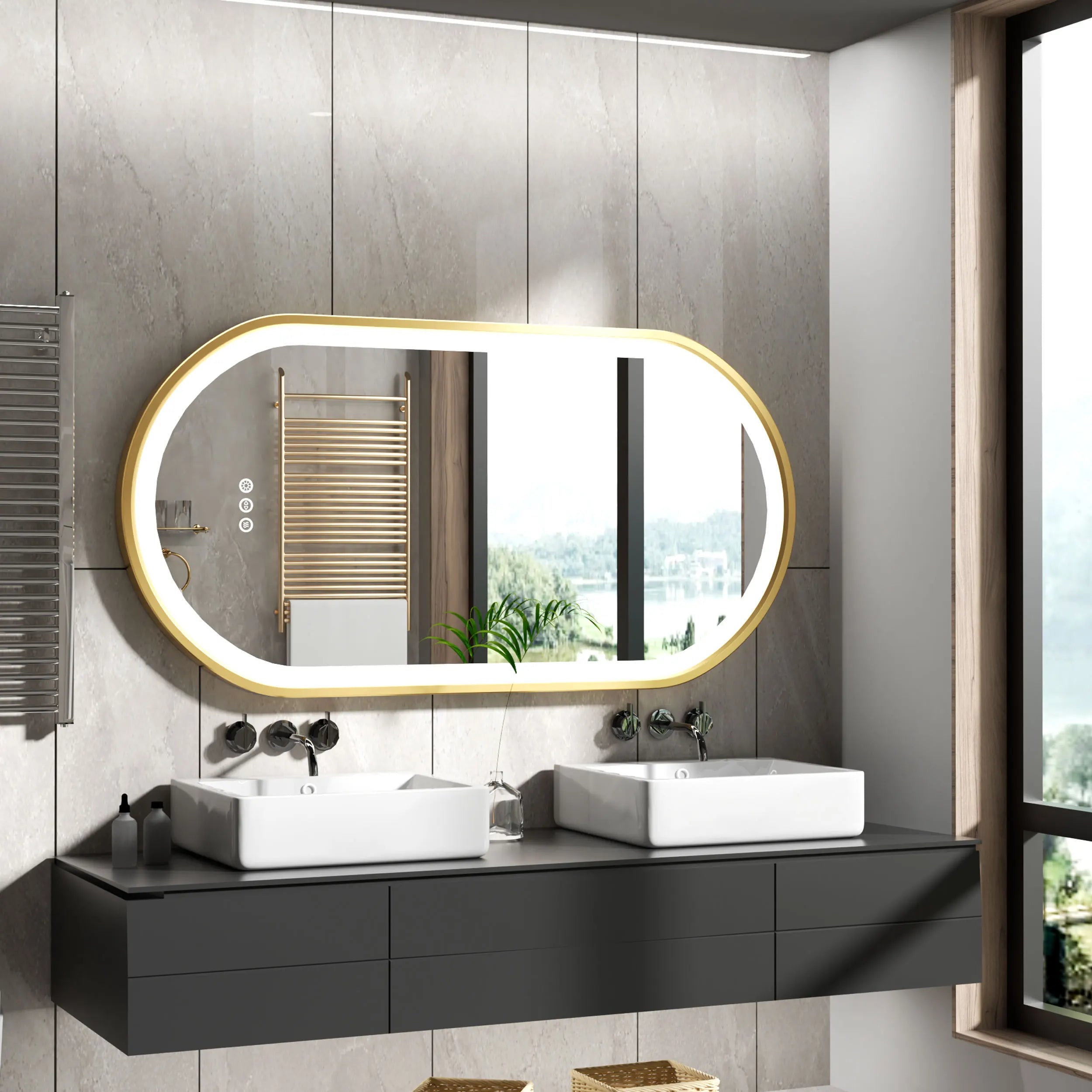 Aurelia LED Oval Bathroom Mirror