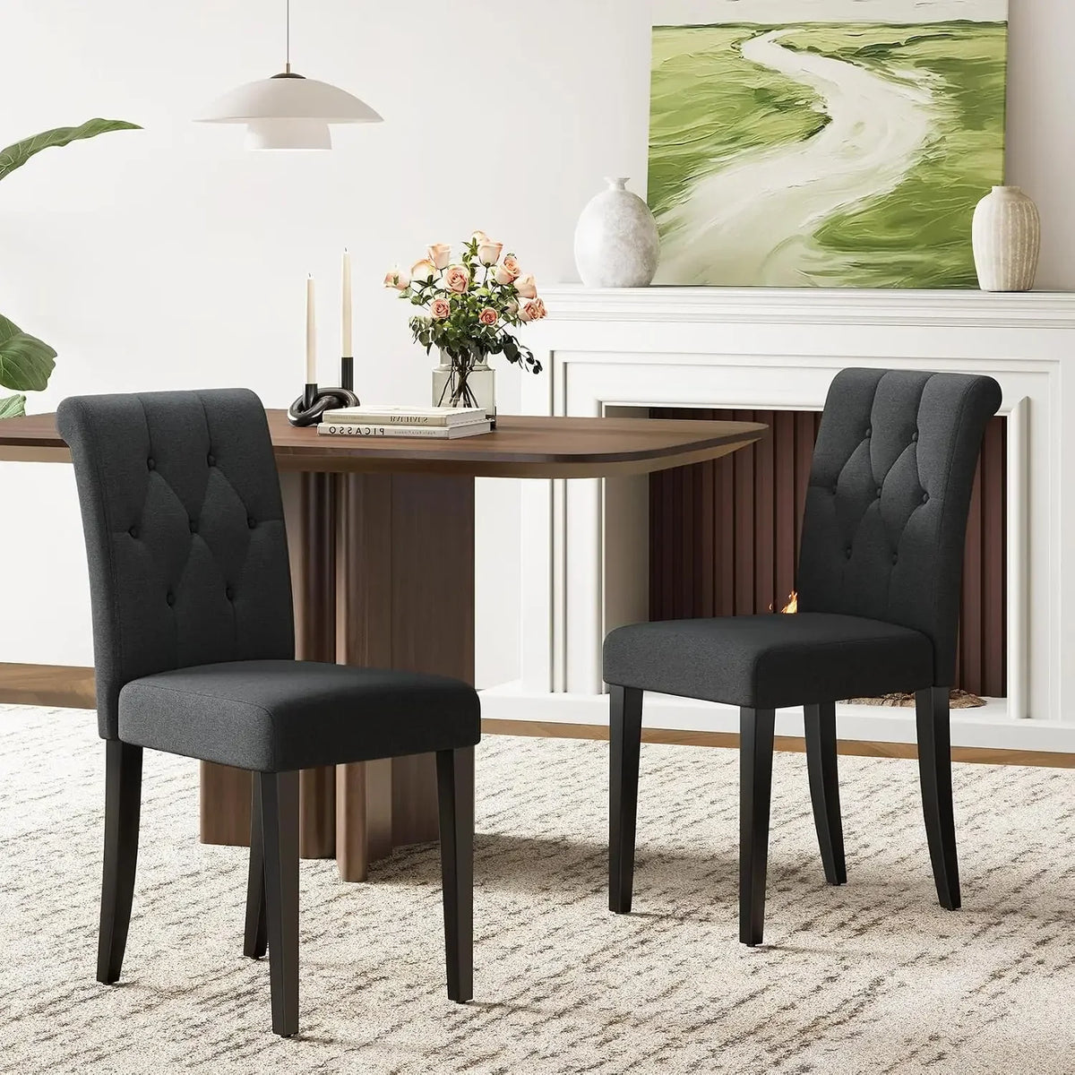 Hushgrove Tufted Dining Chairs, Set of 4