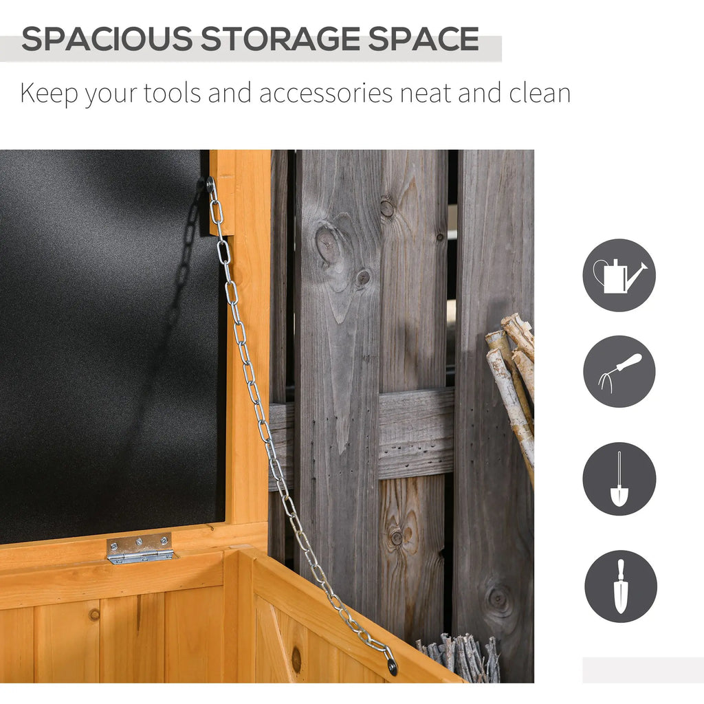 Langmere deck box open storage compartment for garden tools and outdoor accessories
