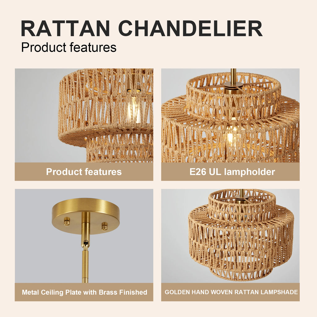Netherton Woven Rattan Pendant