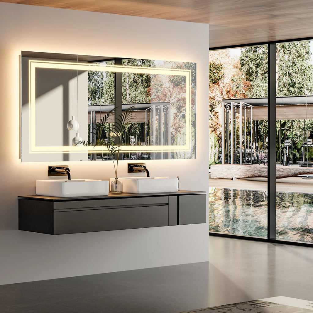 Solene Front & Backlit LED Bathroom Mirror