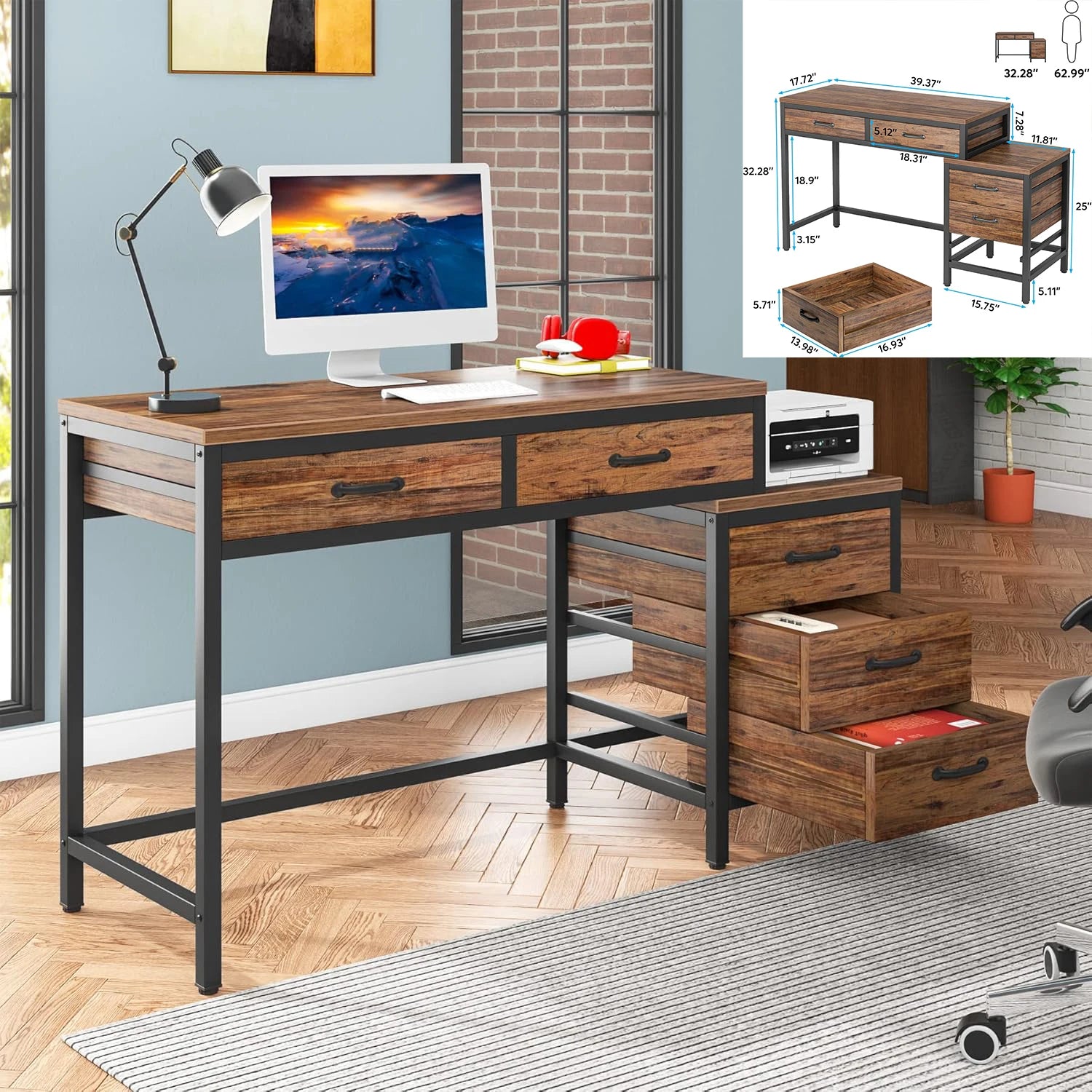 Kelly L-Shaped Computer Desk