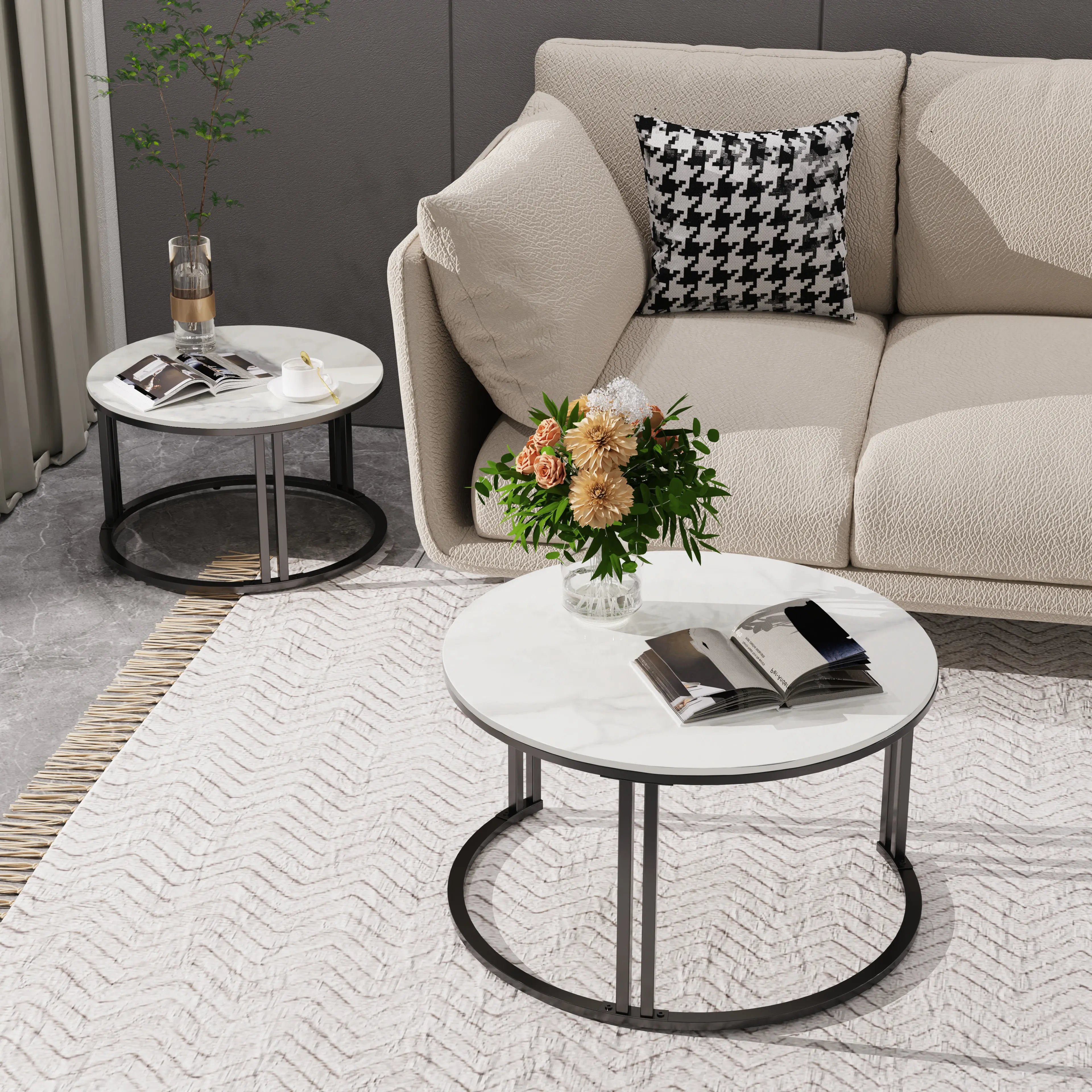 Circle Nesting Coffee Table Set