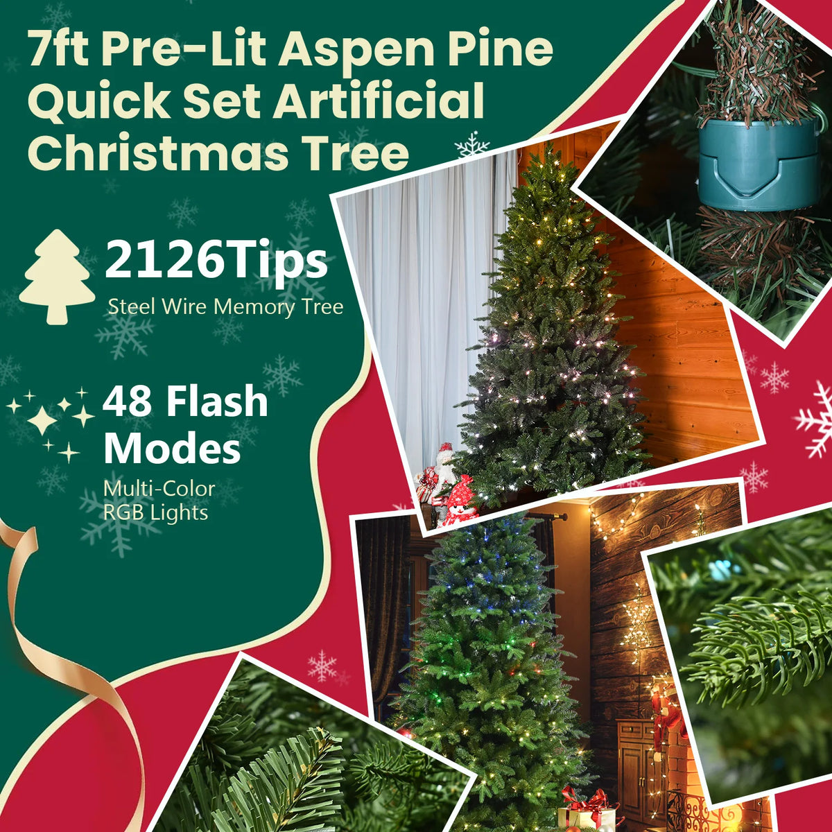 Glenwick Spectrum RGB Christmas Tree – 7 ft