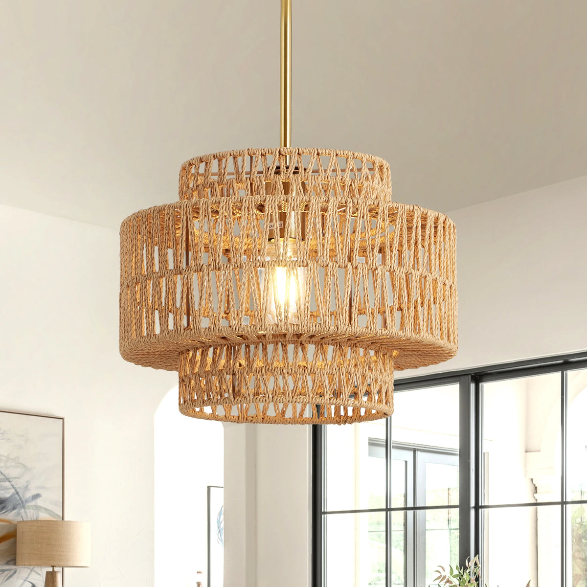 Netherton Woven Rattan Pendant