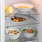 Load image into Gallery viewer, VANCASSO Pluvo Spring Series Stoneware Dinnerware Set – Green Trim, 16/32/48 Pieces
