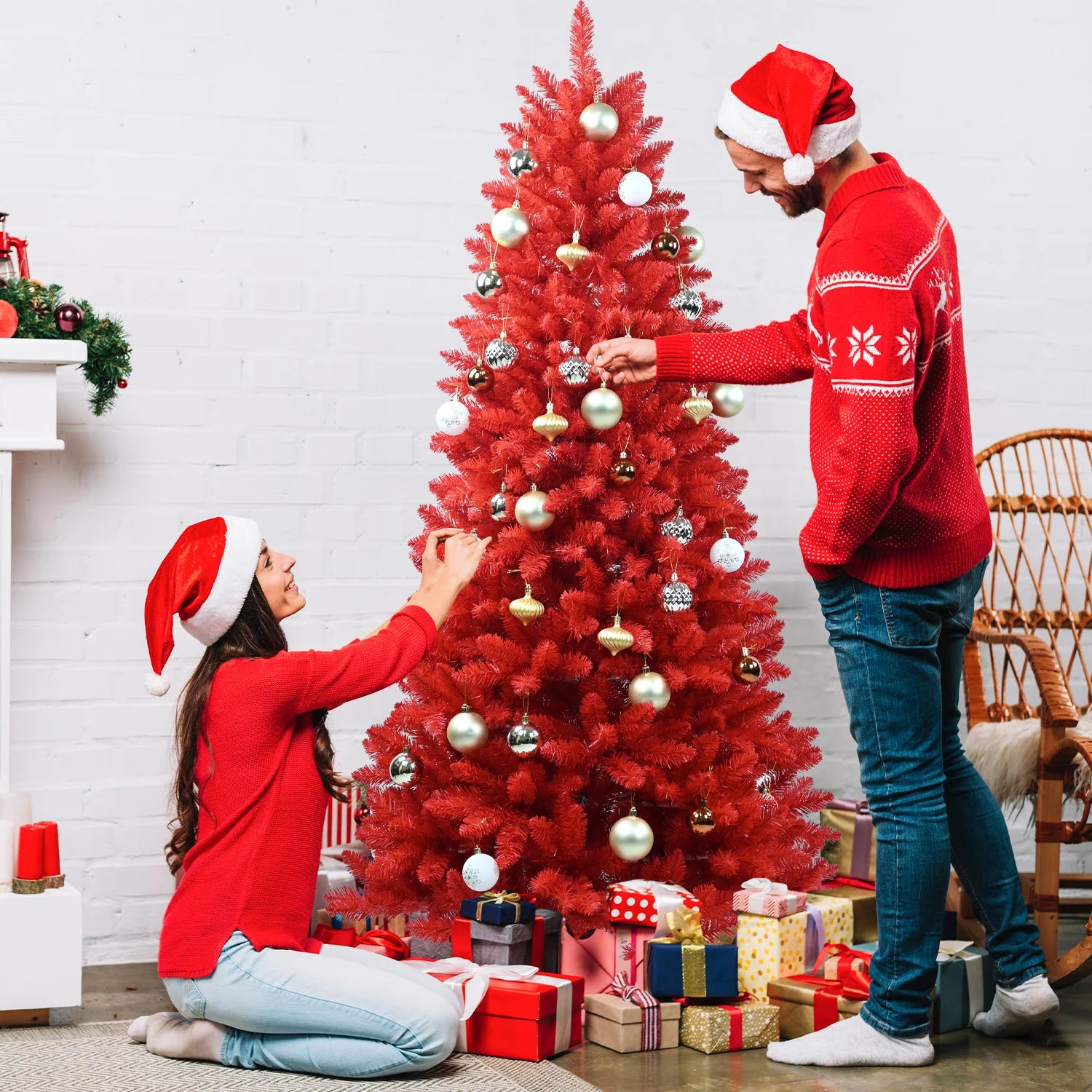 Everfrost Crimson Christmas Tree