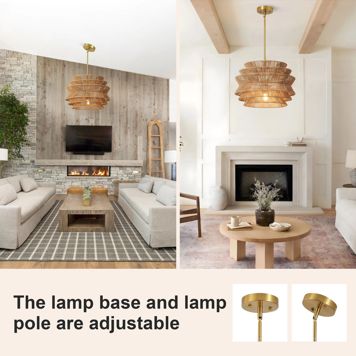 Adlewick Woven Rattan Ceiling Light