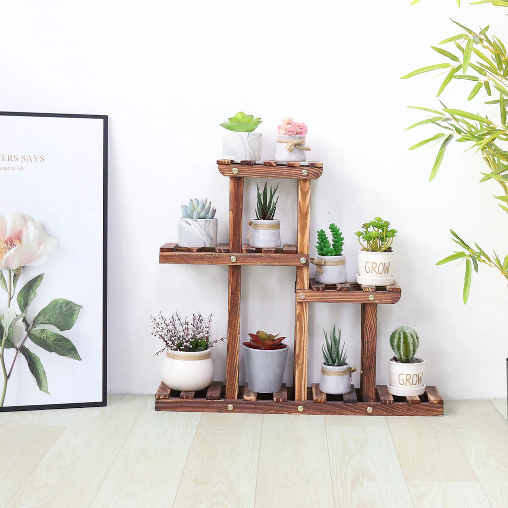 Kettering 4-Tier Wood Plant Stand