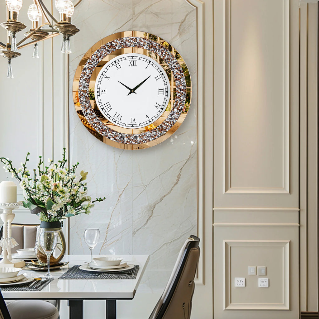 Orlena Crushed Diamond Wall Clock