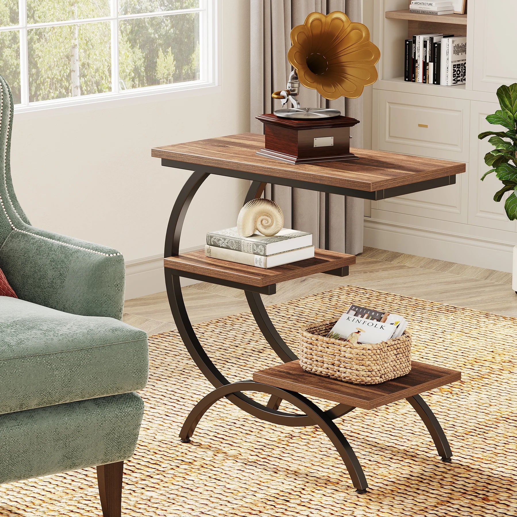 Nari 3-Tier C-Shaped Side Table