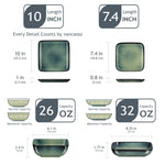 Load image into Gallery viewer, VANCASSO Stern 16-Piece Ceramic Dinnerware Set - Gradient Kiln Change Glaze
