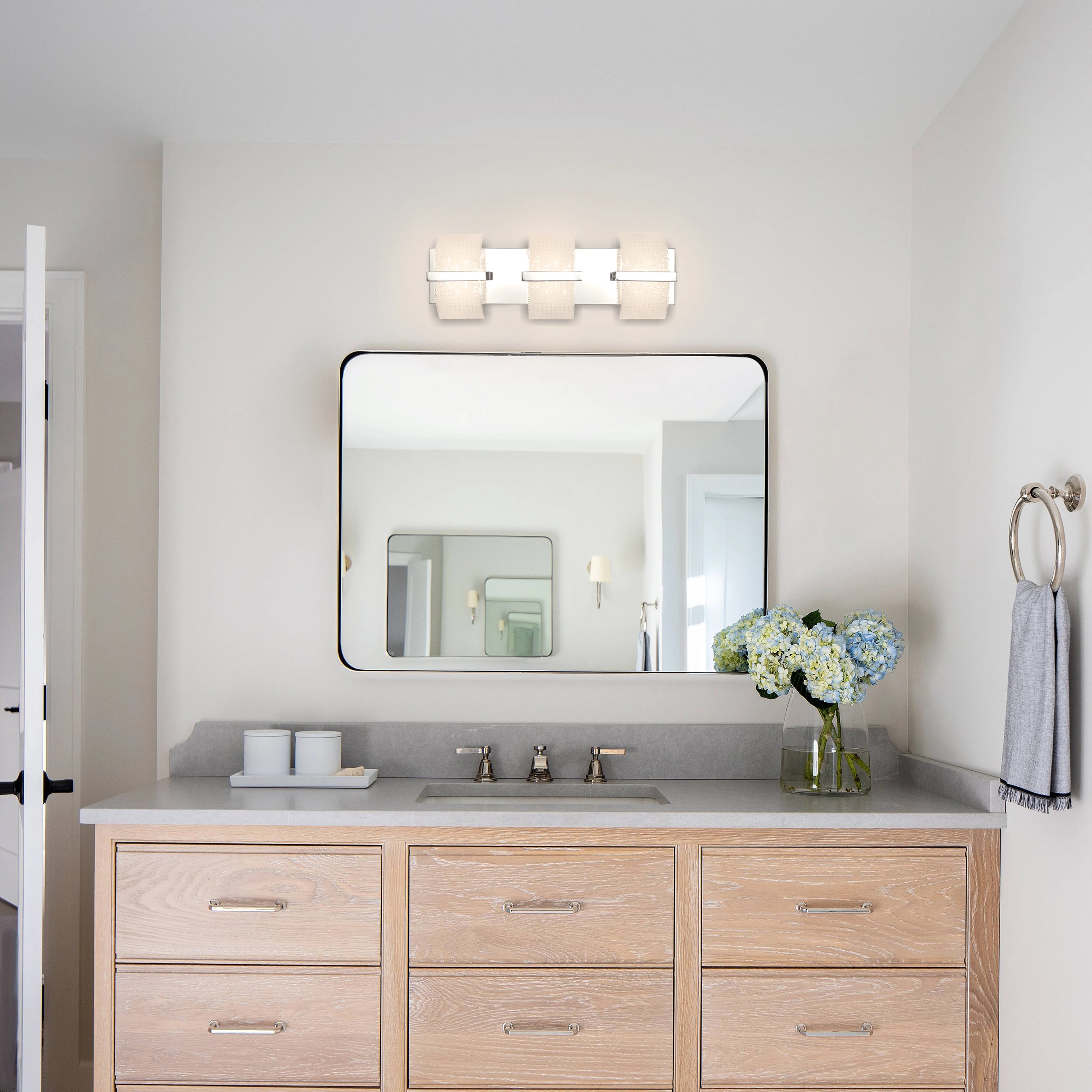 Lunaris Block LED Vanity Light – White