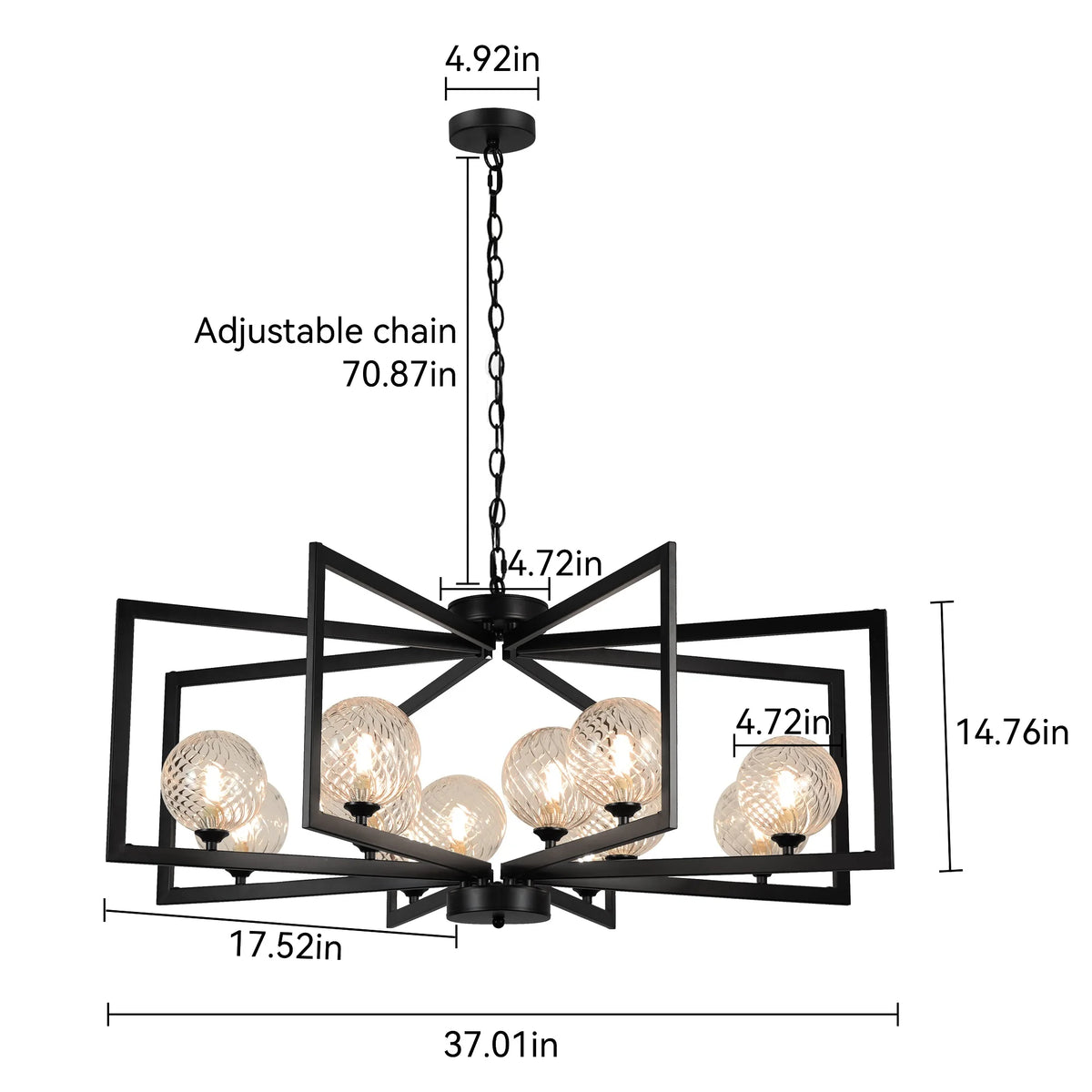 Celestine 12-Light Bubble Glass Chandelier