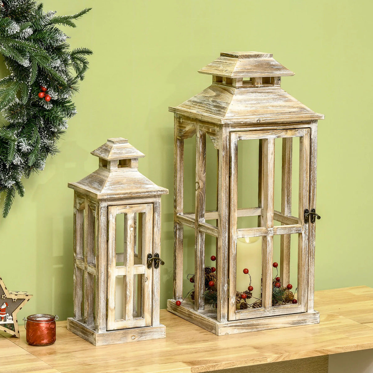 Latchwood Rustic Lantern Set of 2