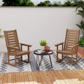 Briarcrest HDPE Outdoor Rocking Chairs, Set of 2 – Brown