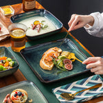 Load image into Gallery viewer, VANCASSO Stern 16-Piece Ceramic Dinnerware Set - Gradient Kiln Change Glaze
