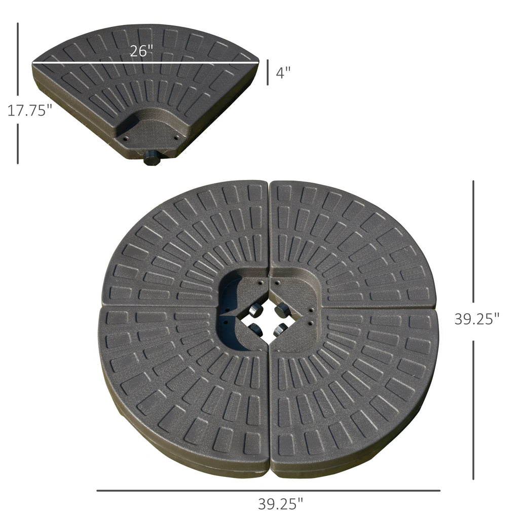 Radianceecho dimensions showing 39.25-inch overall footprint and 26 by 17.75 by 4-inch plates