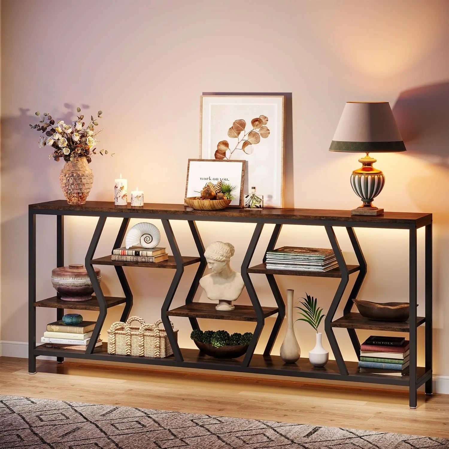 Sawyer Geometric Console Table