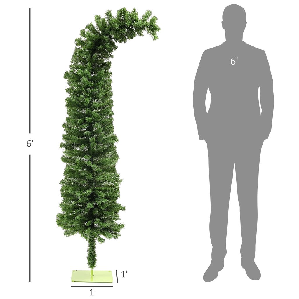 Curlpine dimension graphic showing 6-foot height and 1-foot base