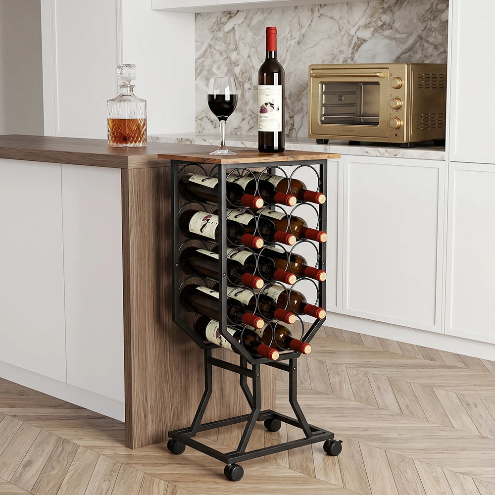 Tendaji Rolling Wine Rack