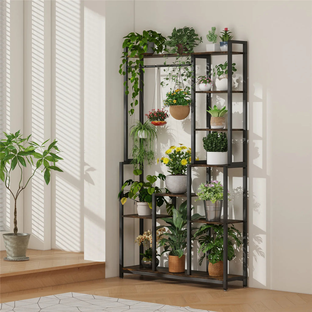 Redford Garment Rack with Display Shelves