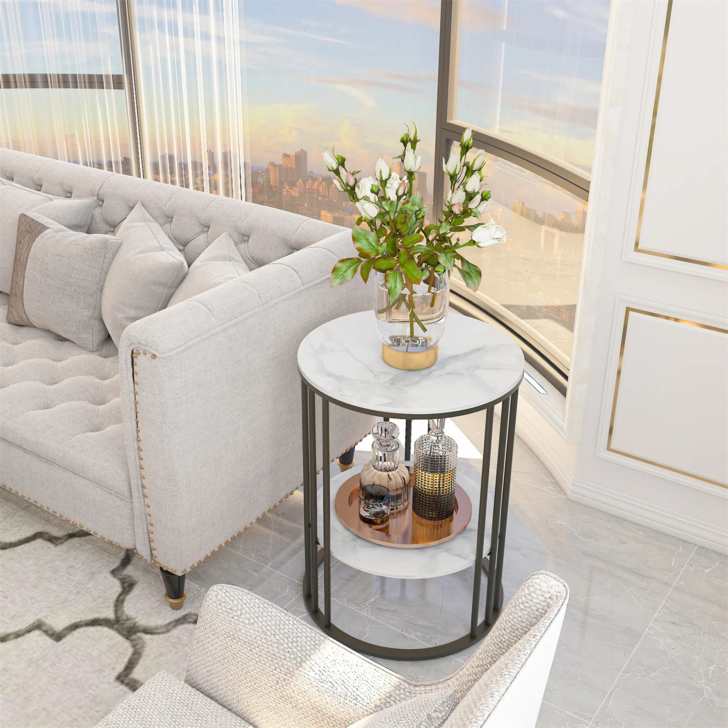 Brian Two-Tier Side Table