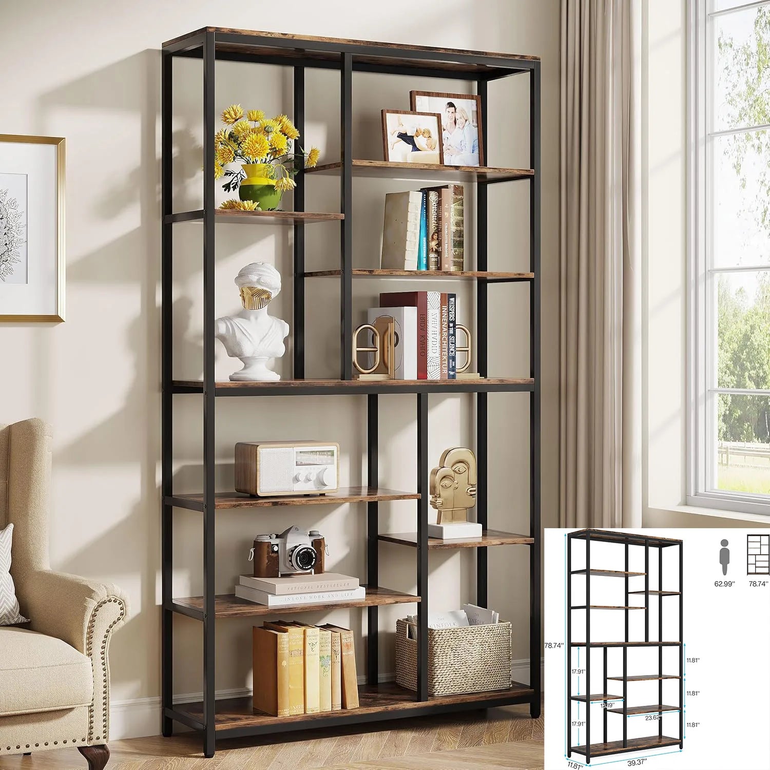 David Industrial Bookshelf