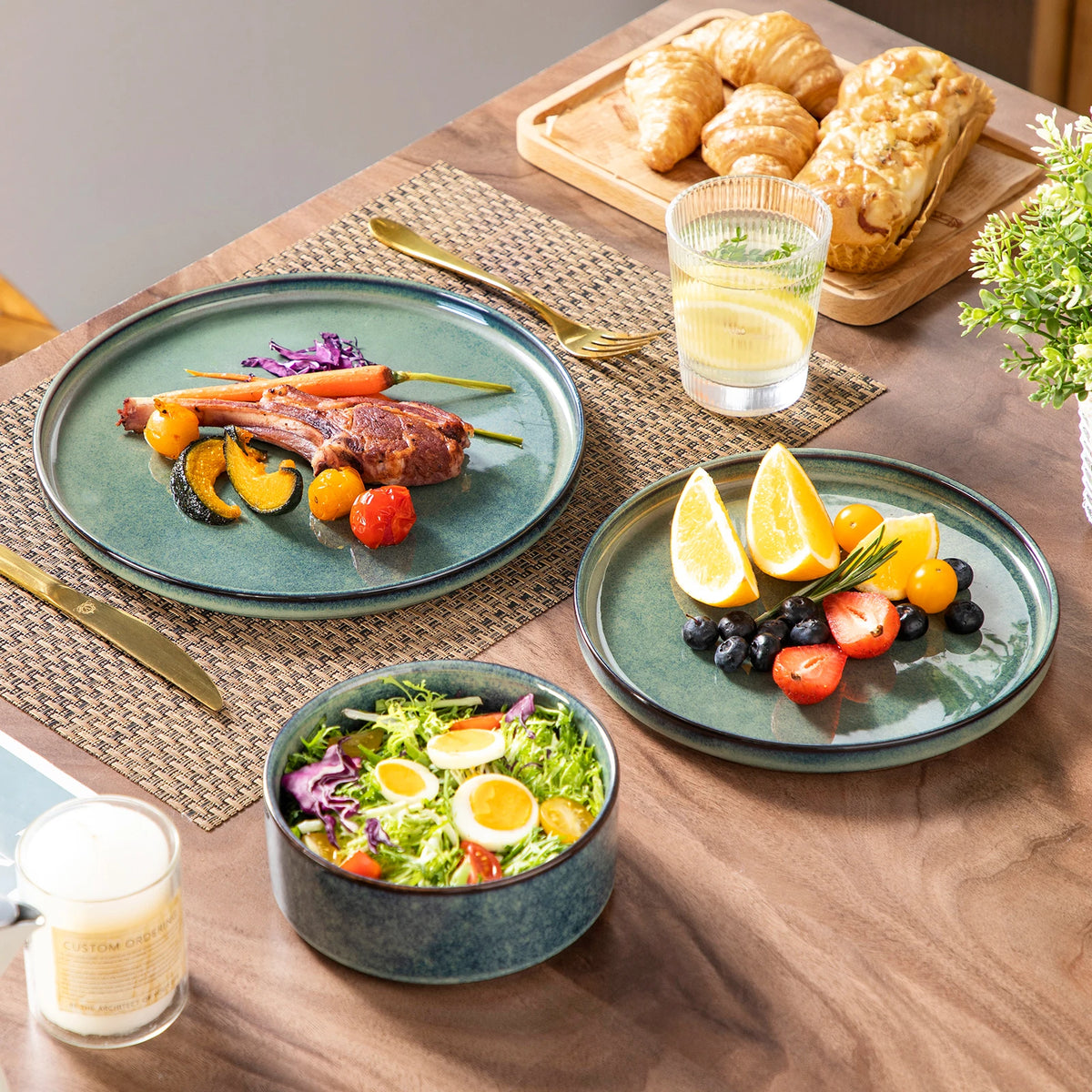 VANCASSO Starry Reactive Glaze Dinnerware Set
