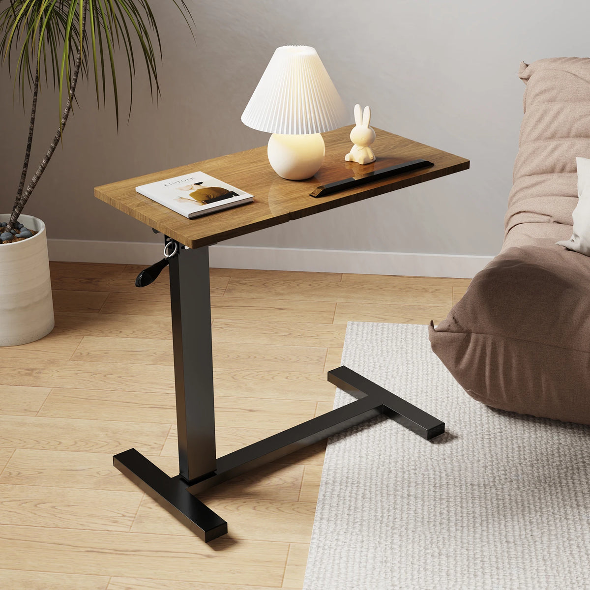 Finessebloom Adjustable Rolling Overbed Table