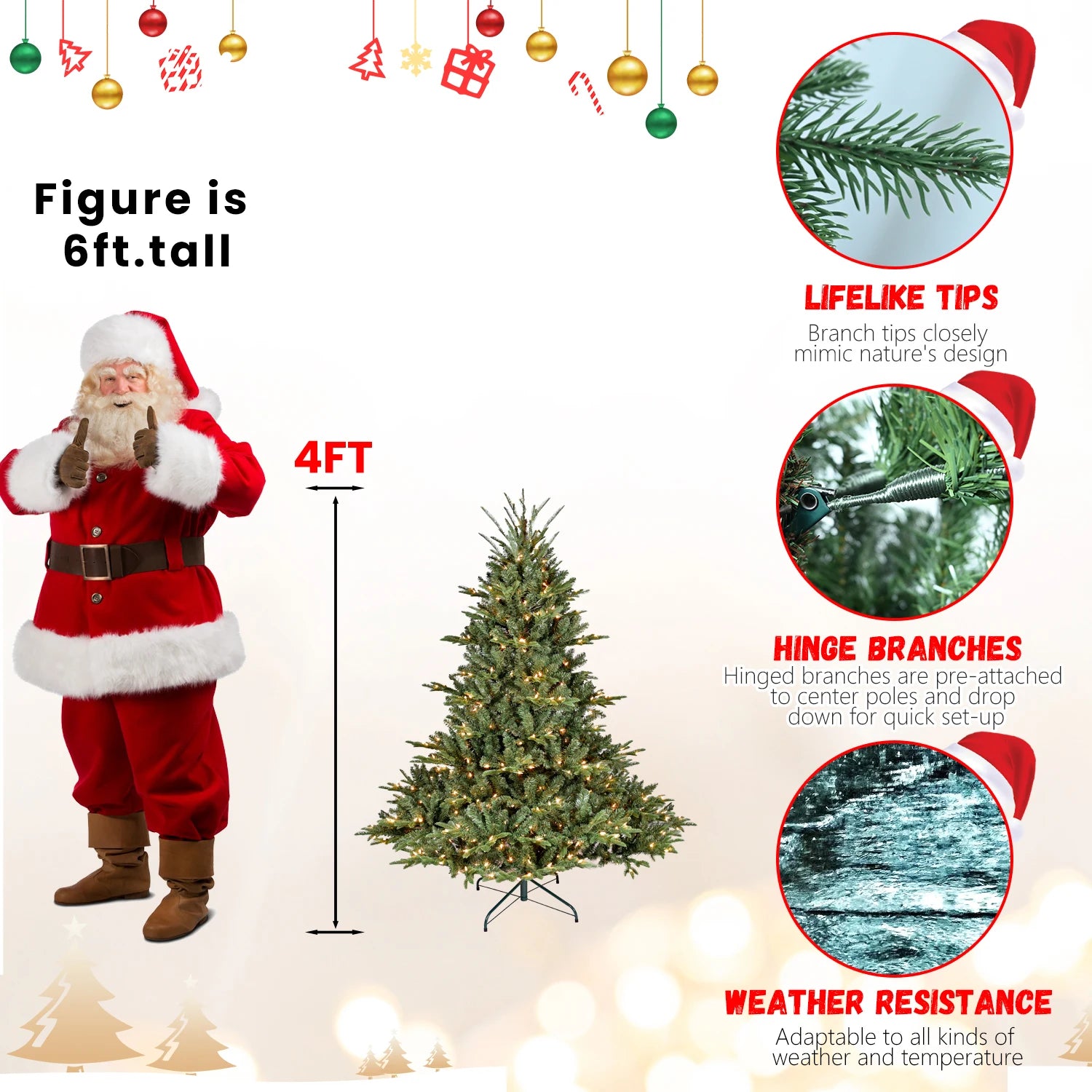 Everfrost Grand Pre-Lit Full Christmas Tree