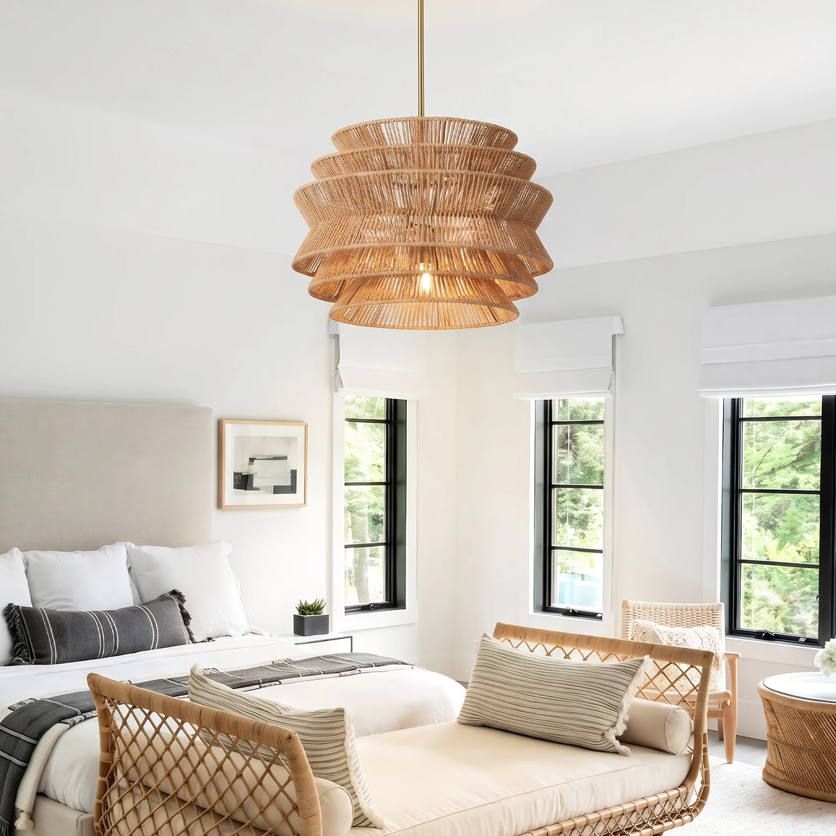 Adlewick Woven Rattan Ceiling Light