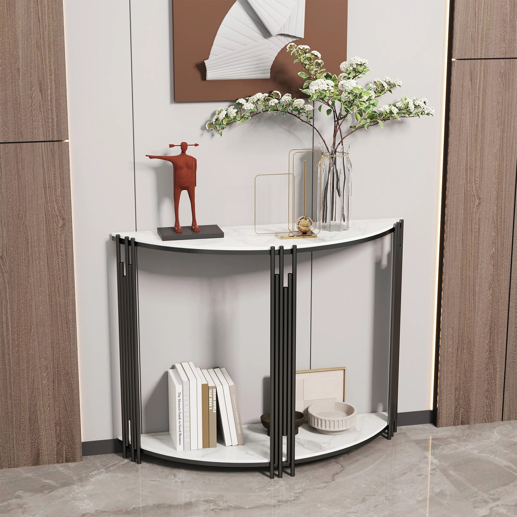 Claremont Half-Moon Console Table