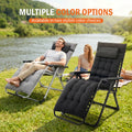 Annecy gray zero-gravity patio recliner with removable cushion
