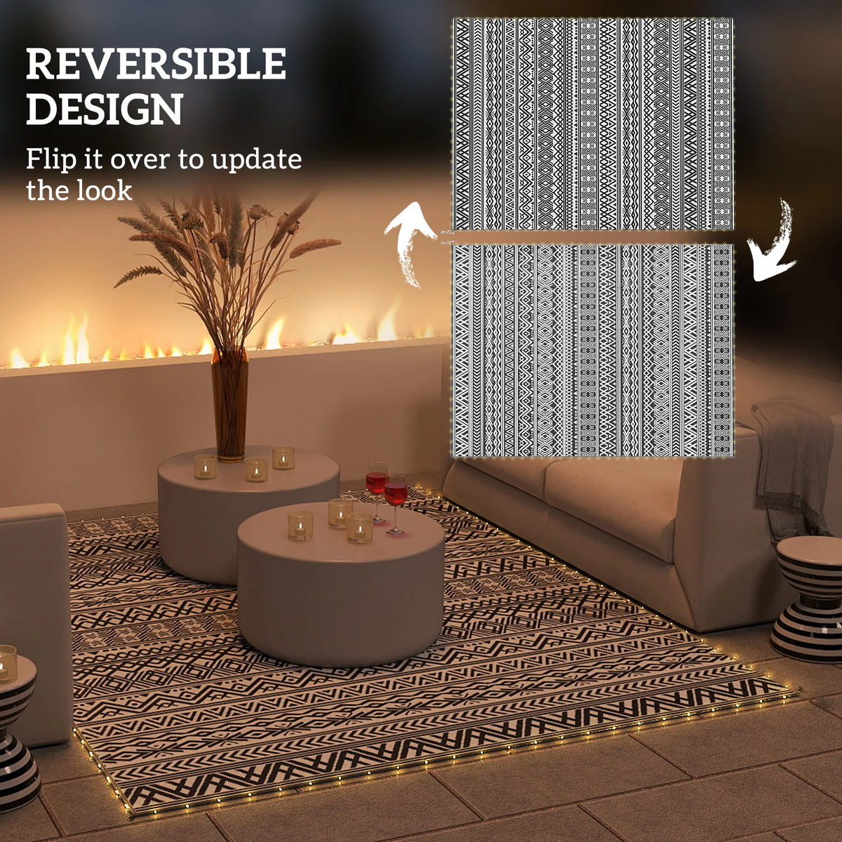 Nightglow Reversible LED Outdoor Rug