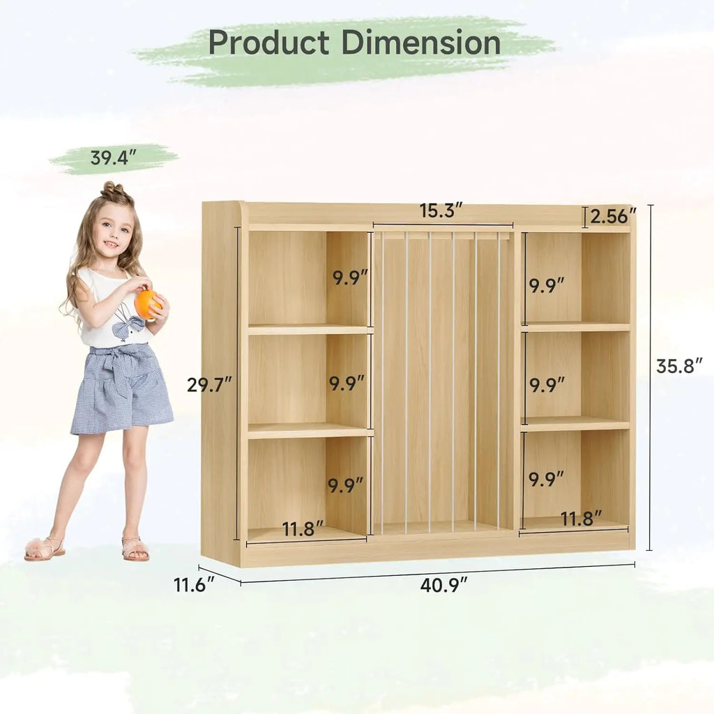 Light Yellow organizer dimension diagram showing 40.9-inch width, 11.6-inch depth, and 35.8-inch overall height.