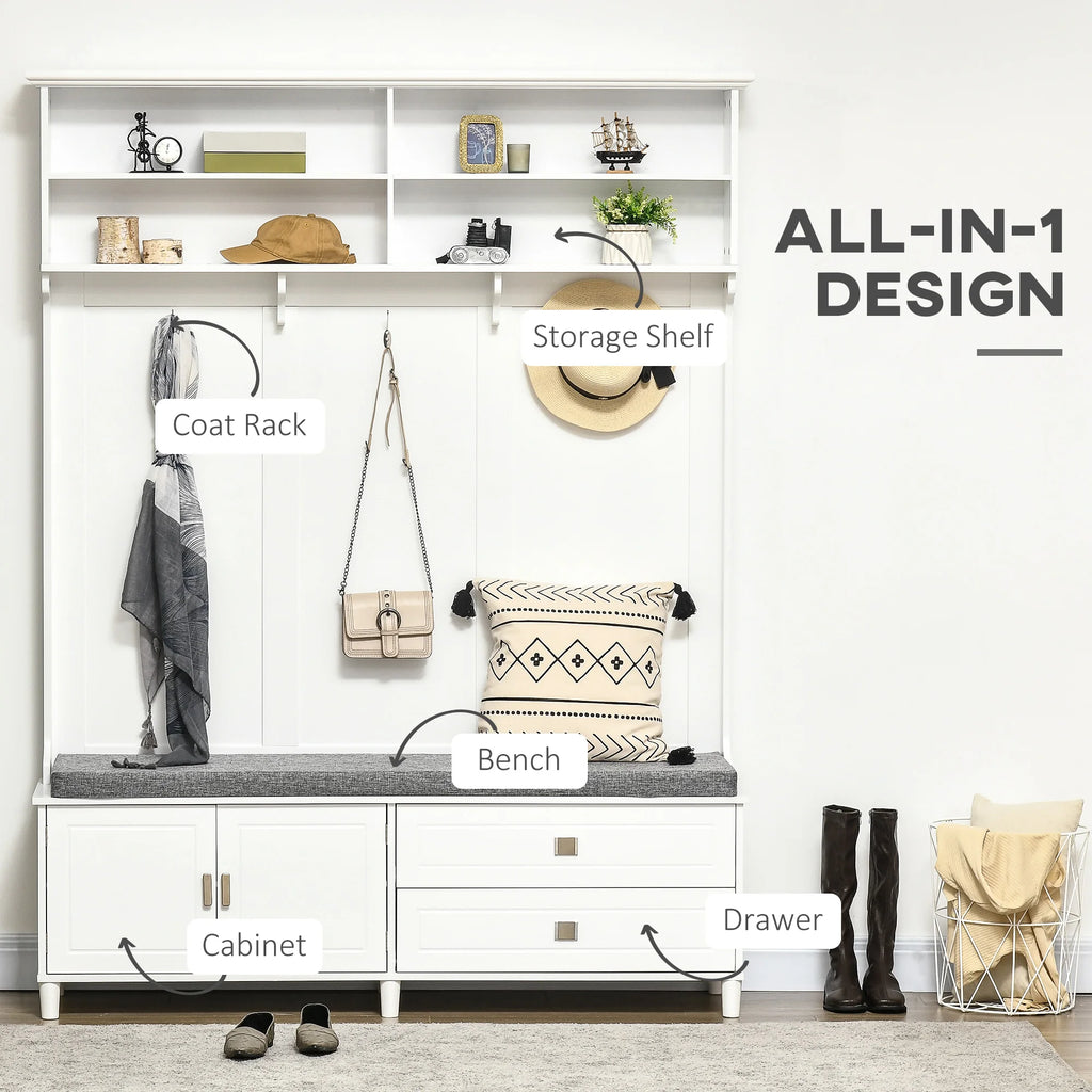 Charmbloom Entryway Hall Tree with Storage Bench