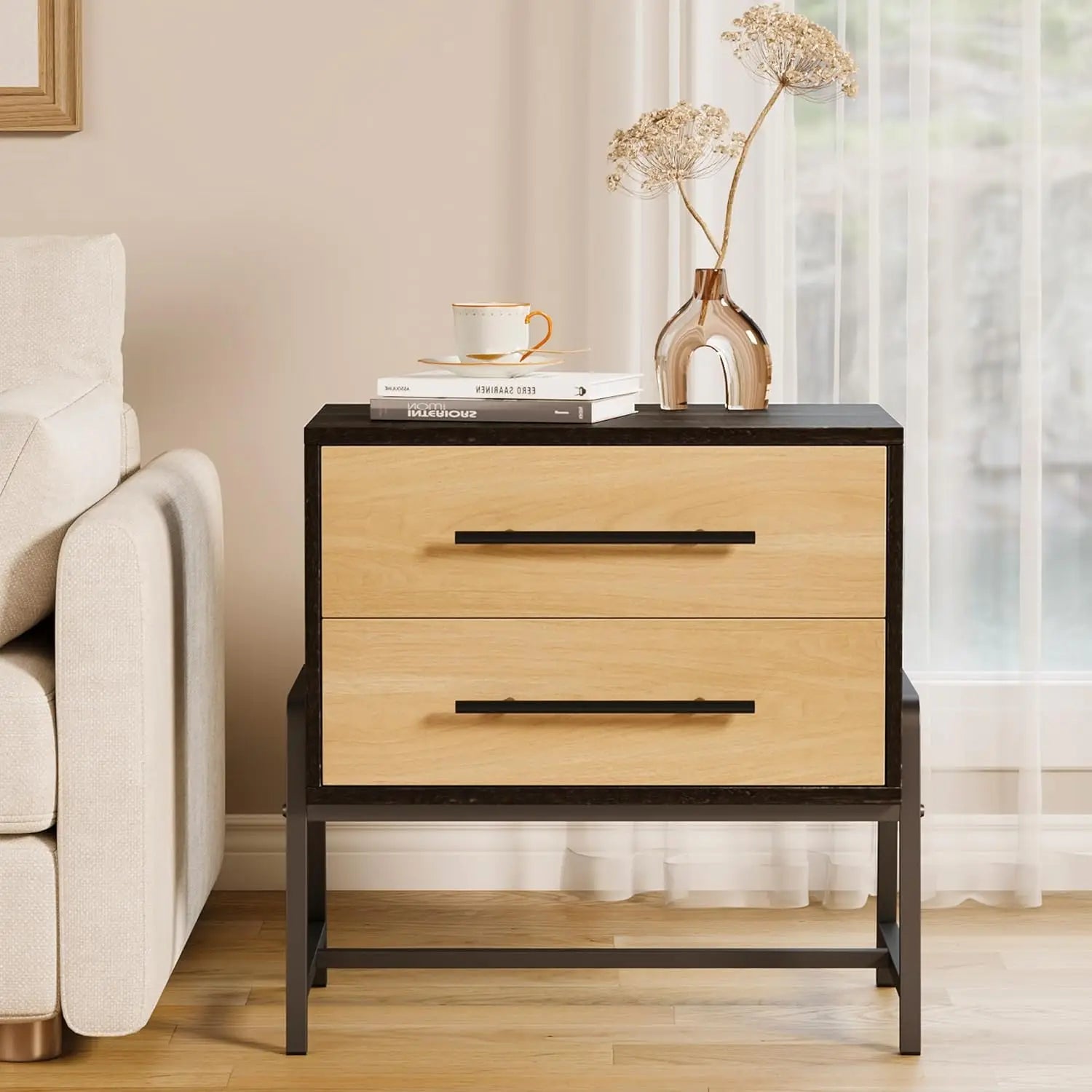 Temi Two-Drawer Nightstand