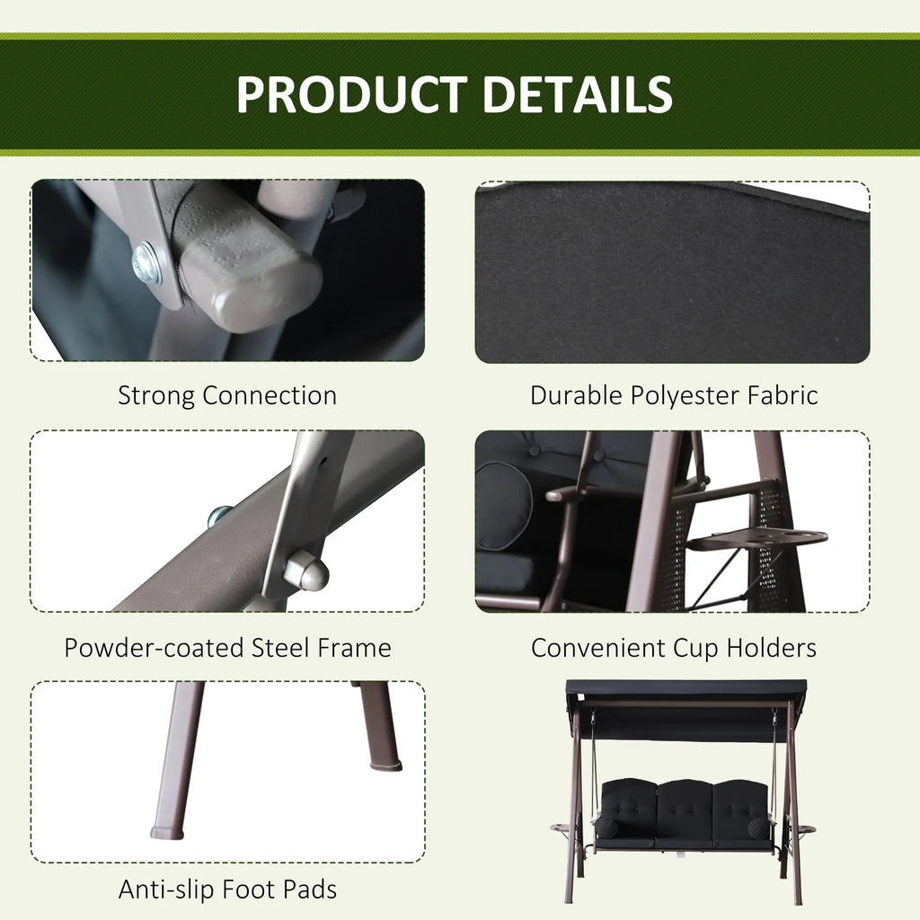 Kelswick Cushioned Canopy Swing