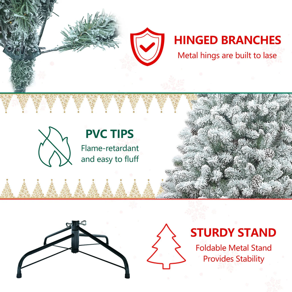 Everfrost Snowy Pinecone Christmas Tree