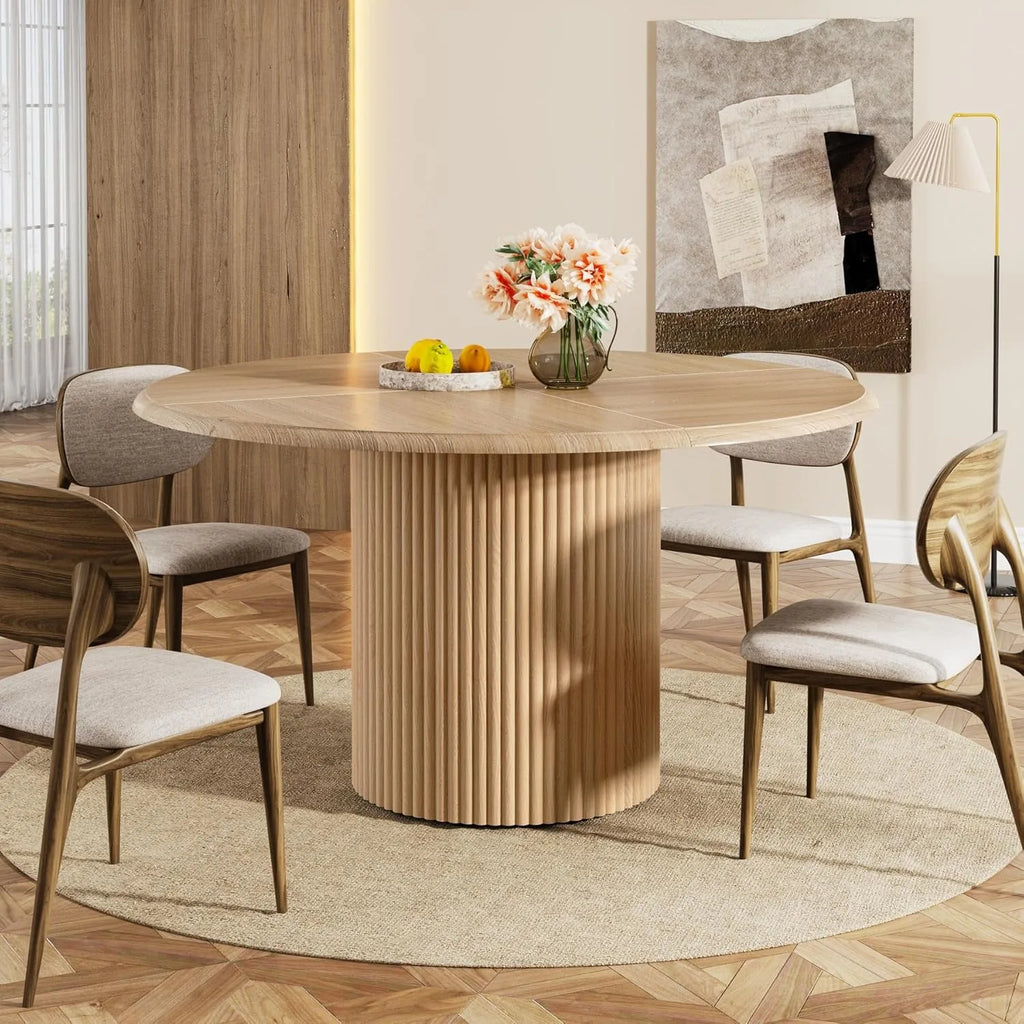 Katy Round Dining Table with Pedestal