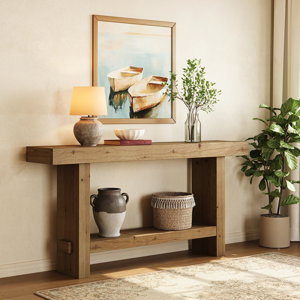 Cloverlark Solid Wood Console Table
