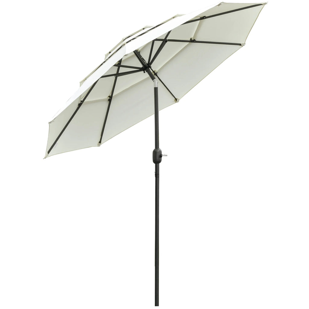 Avenleigh 9′ Three-Tier Patio Umbrella – Beige