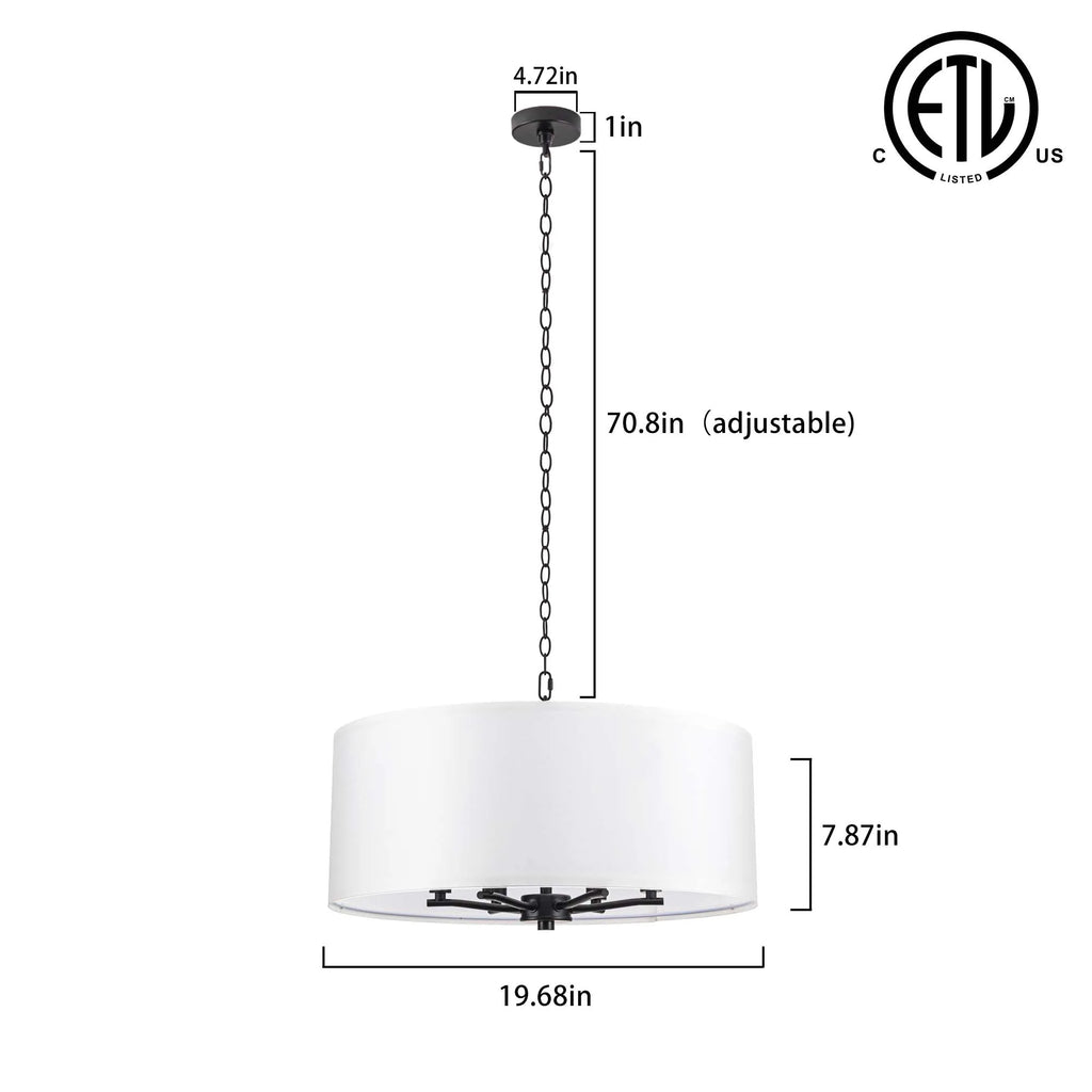 Ivoryline White Drum Pendant