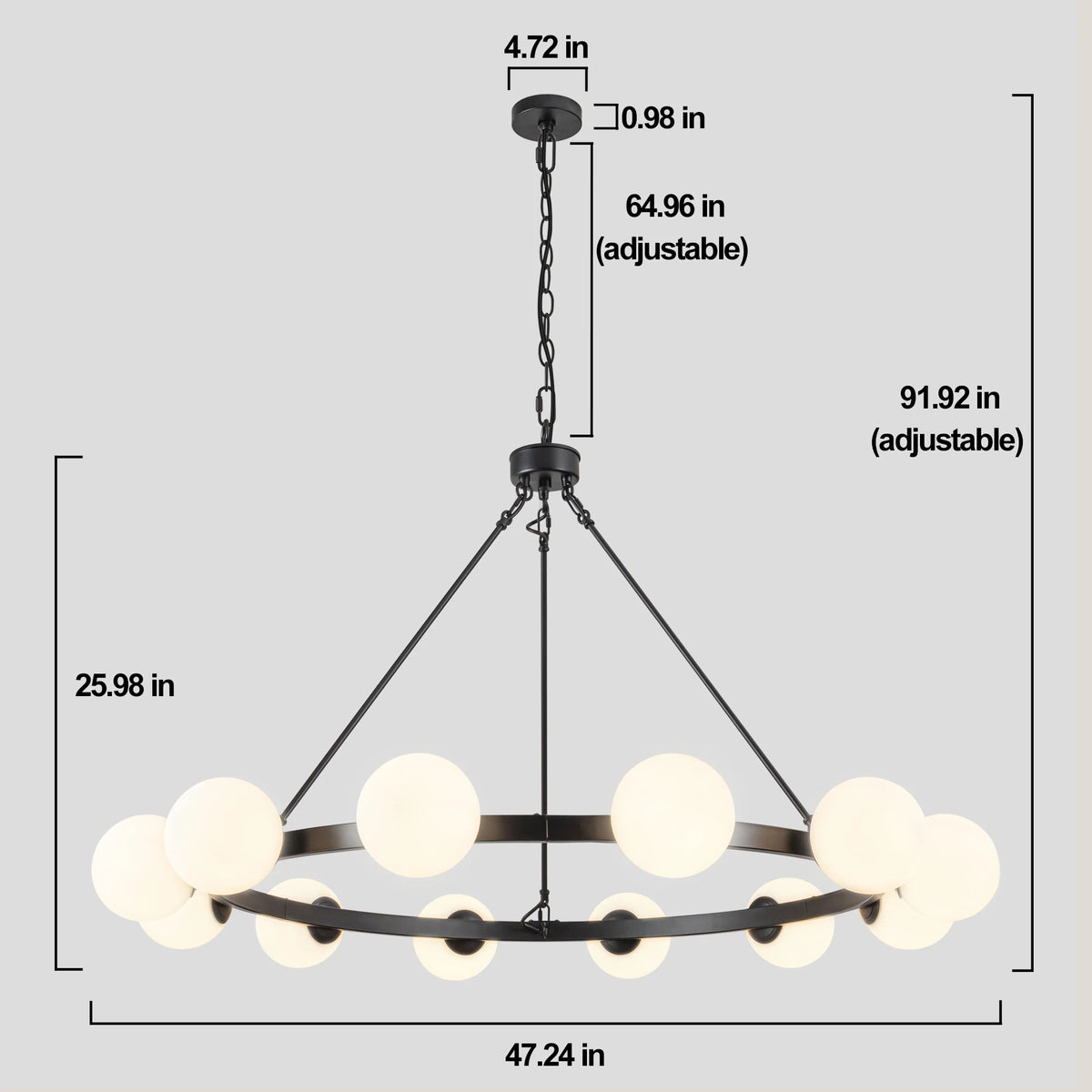 Rillford Wagon Wheel Chandelier