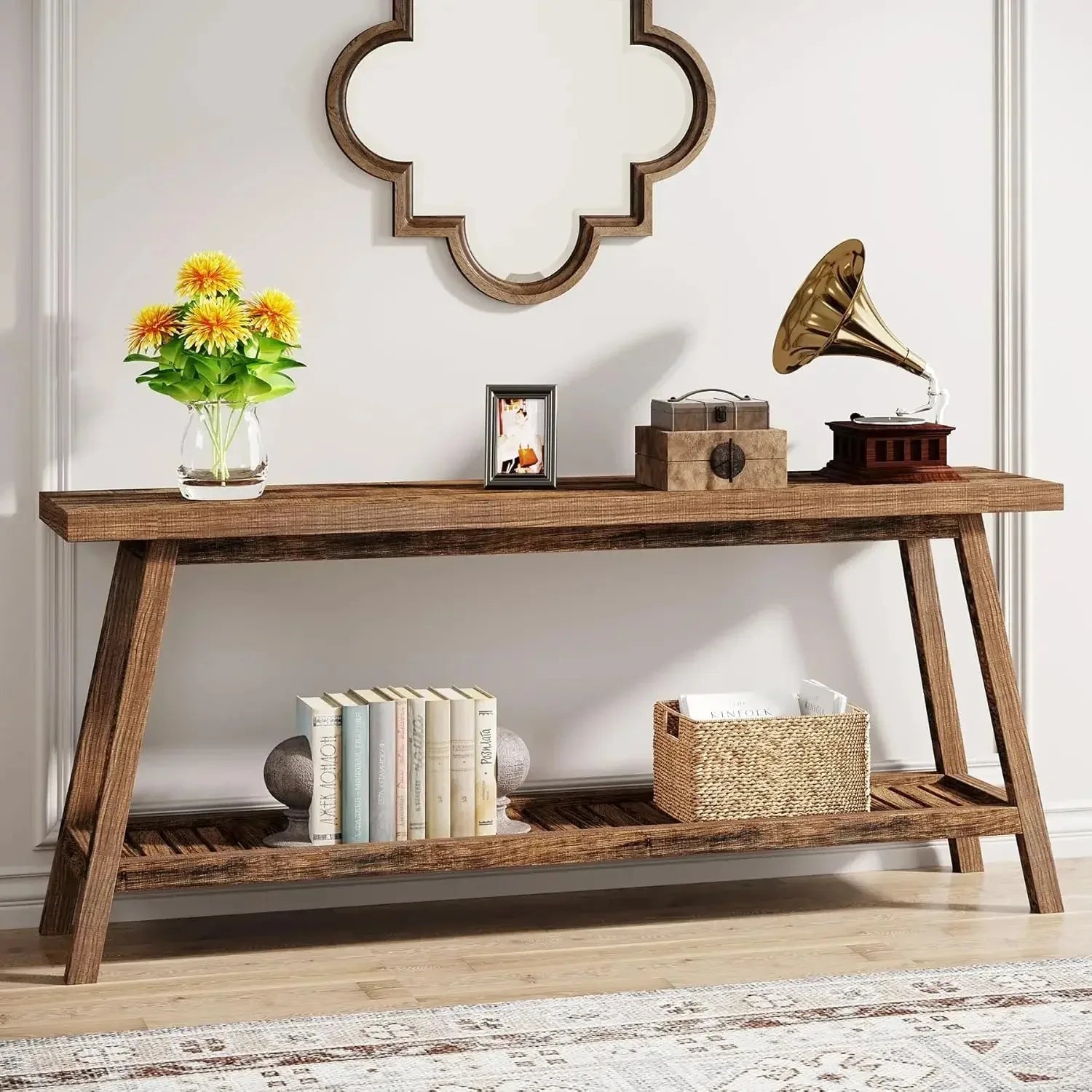 2-Tier Rustic Console Table