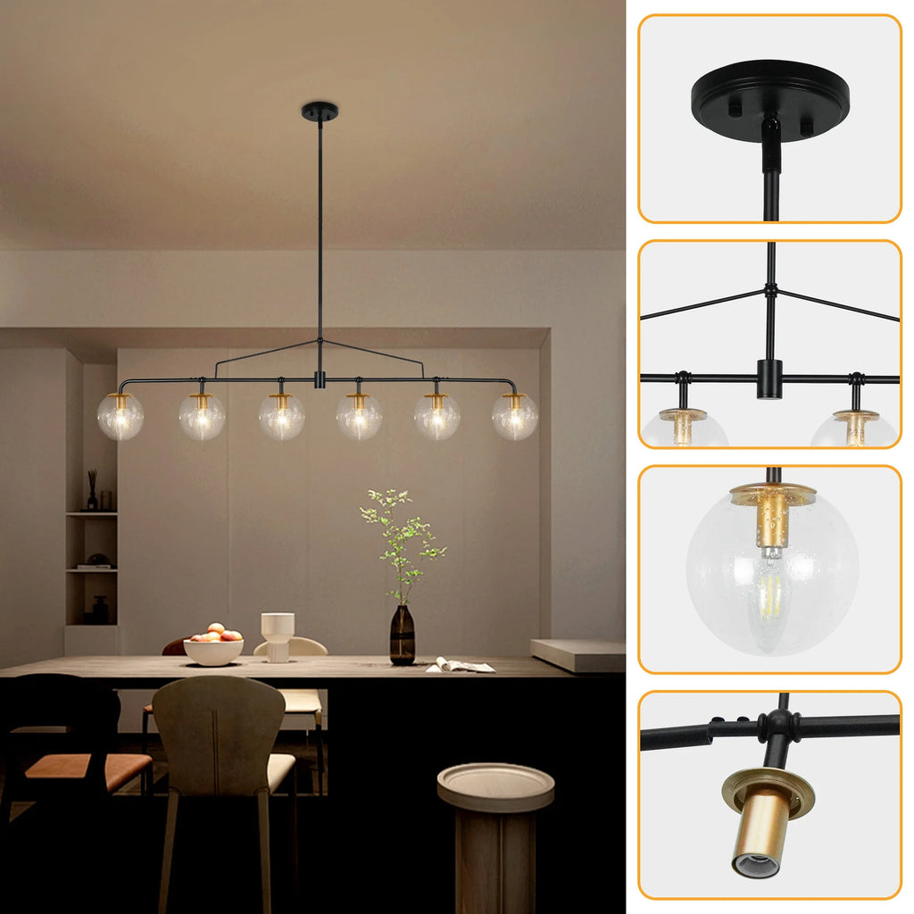 Grenshaw Glass Linear Chandelier