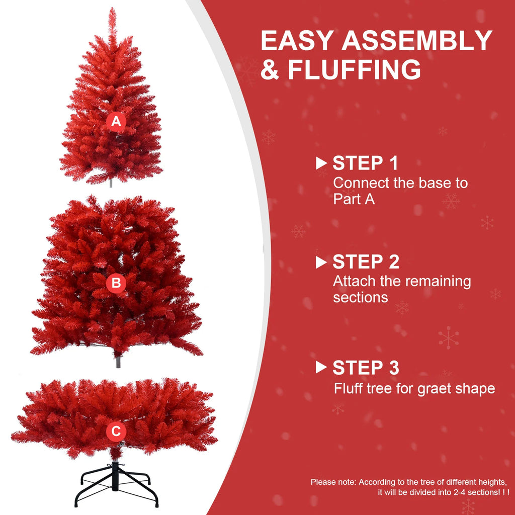 Everfrost Crimson Christmas Tree